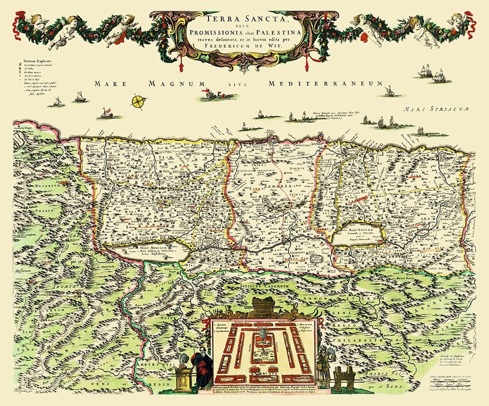 Terra Sancta Province of Judea Israel - De Wit art print by De Wit for $57.95 CAD
