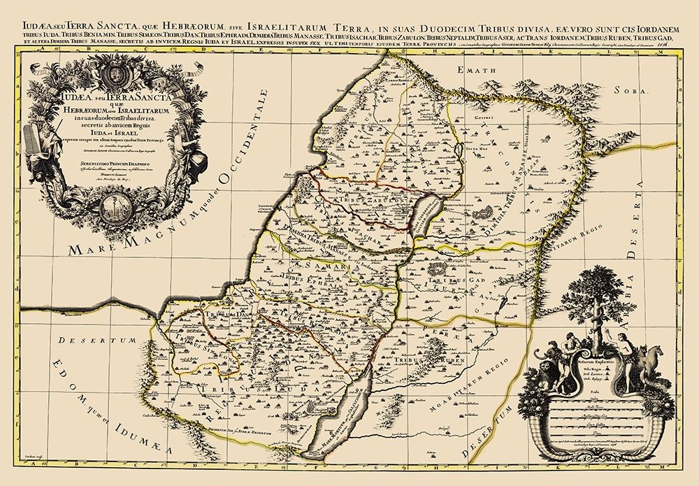 Palestine Israel - Jaillot 1874 art print by Jaillot for $57.95 CAD