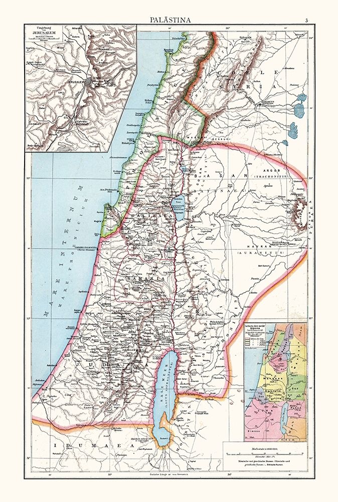 Middle East Palestine Israel - Droysen 1886 art print by Droysen for $57.95 CAD