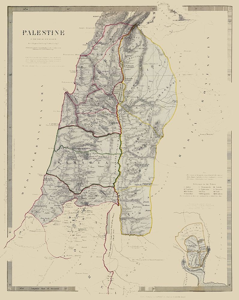 Middle East Palestine Israel - Chapman 1830 art print by Chapman for $57.95 CAD