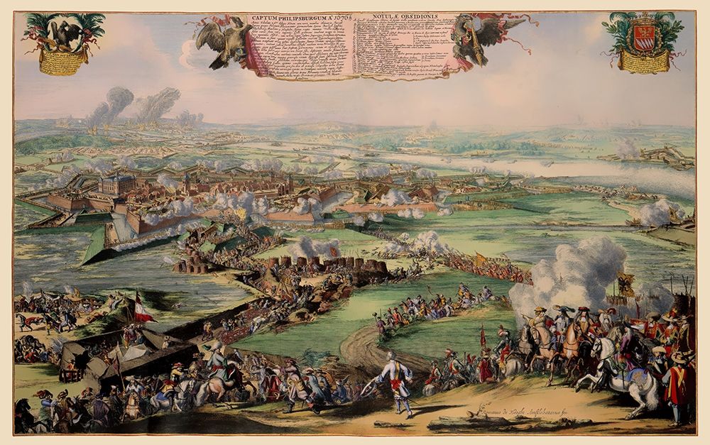 Philippsburg Castle Siege Germany - DeHooghe 1676 art print by De Hooghe for $57.95 CAD
