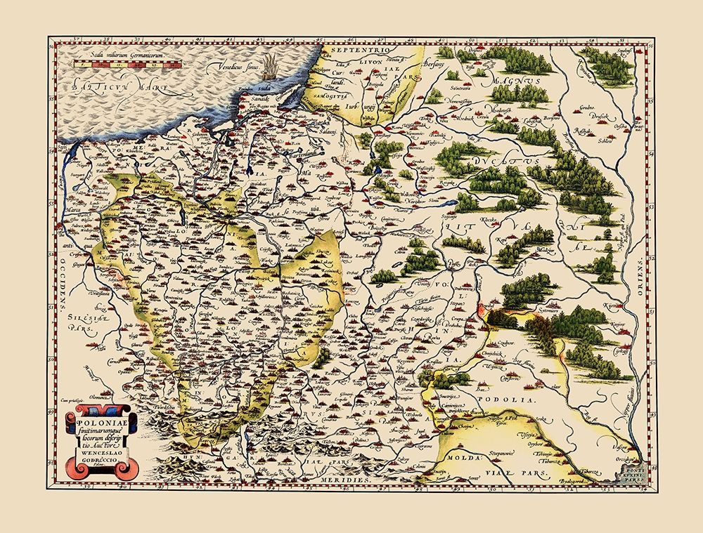 Eastern Europe Poland - Ortelius 1587 art print by Ortelius for $57.95 CAD
