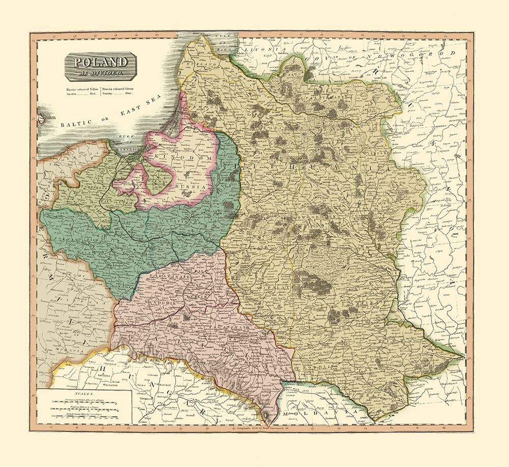 Eastern Europe Poland - Thomson 1817 art print by Thomson for $57.95 CAD