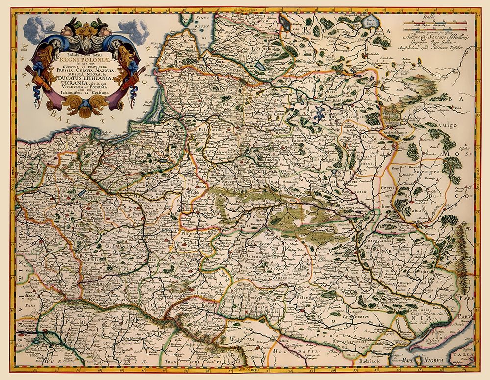 Eastern Europe Poland - Visscher 1680 art print by Visscher for $57.95 CAD