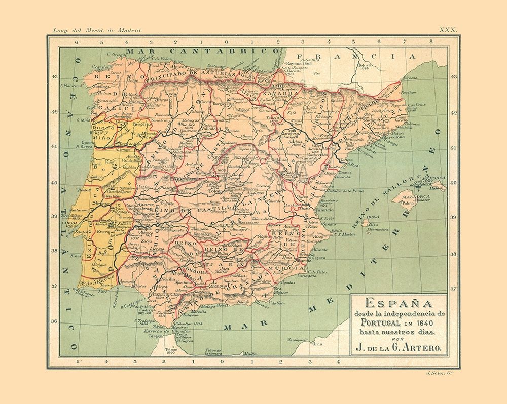 Europe Portugal Spain Independence 1640 AD art print by Artero for $57.95 CAD