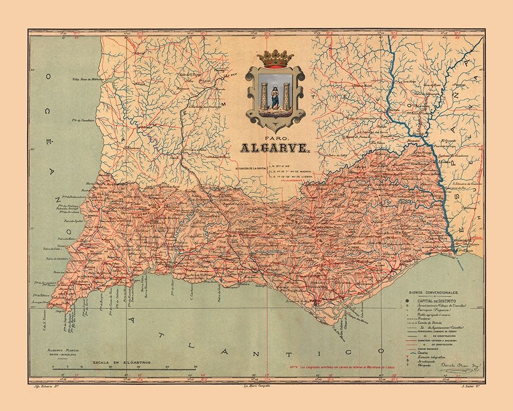 Europe Portugal Algarve - Martine 1904 art print by Martine for $57.95 CAD