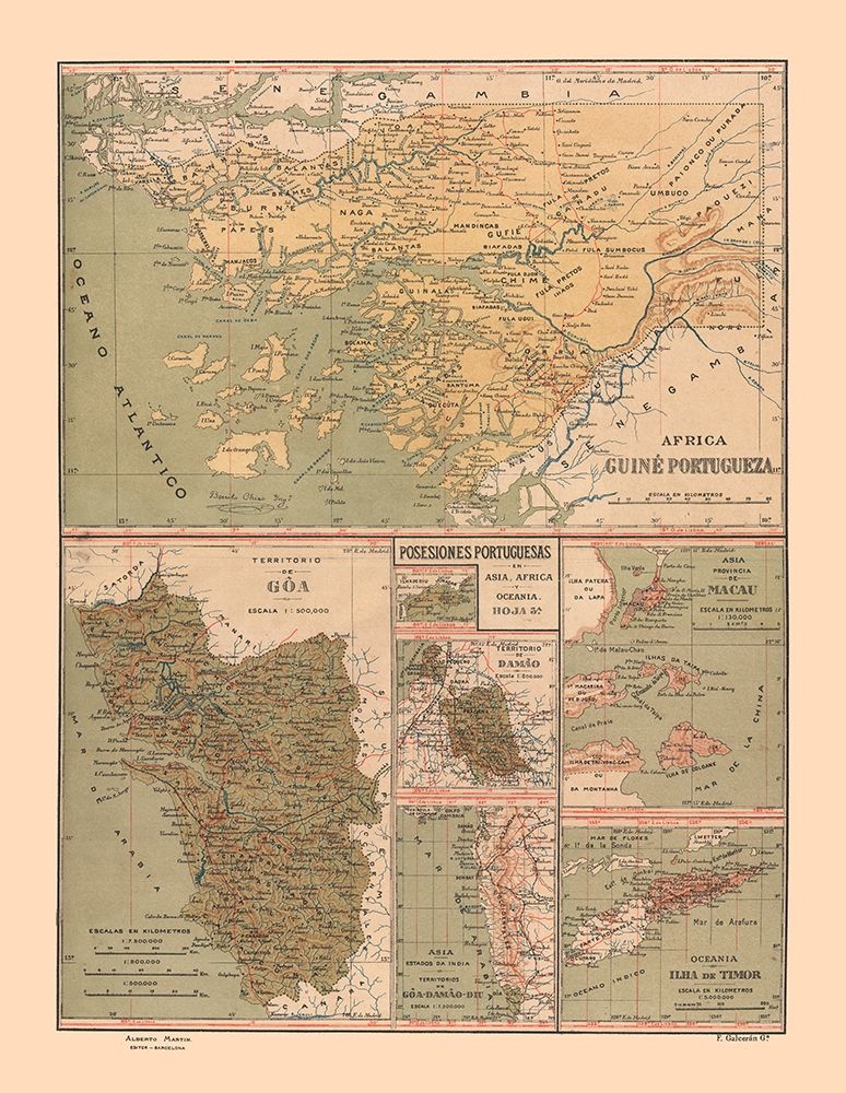 Portuguese Possessions Guinea - Martine 1904 art print by Martine for $57.95 CAD