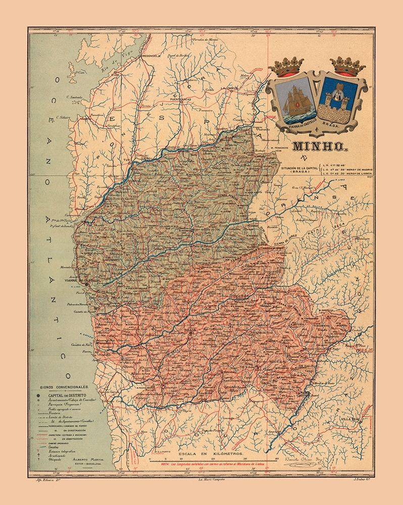 Europe Portugal Minho - Martine 1904 art print by Martine for $57.95 CAD