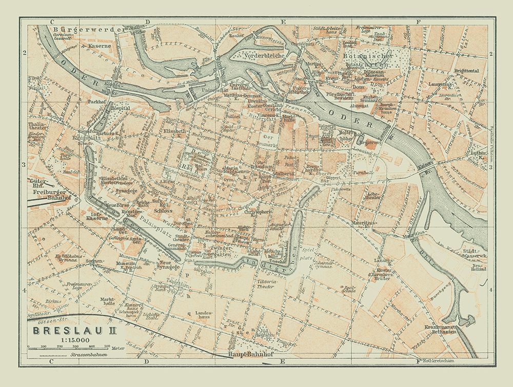 Europe Wroclaw Poland - Baedeker 1914 art print by Baedeker for $57.95 CAD