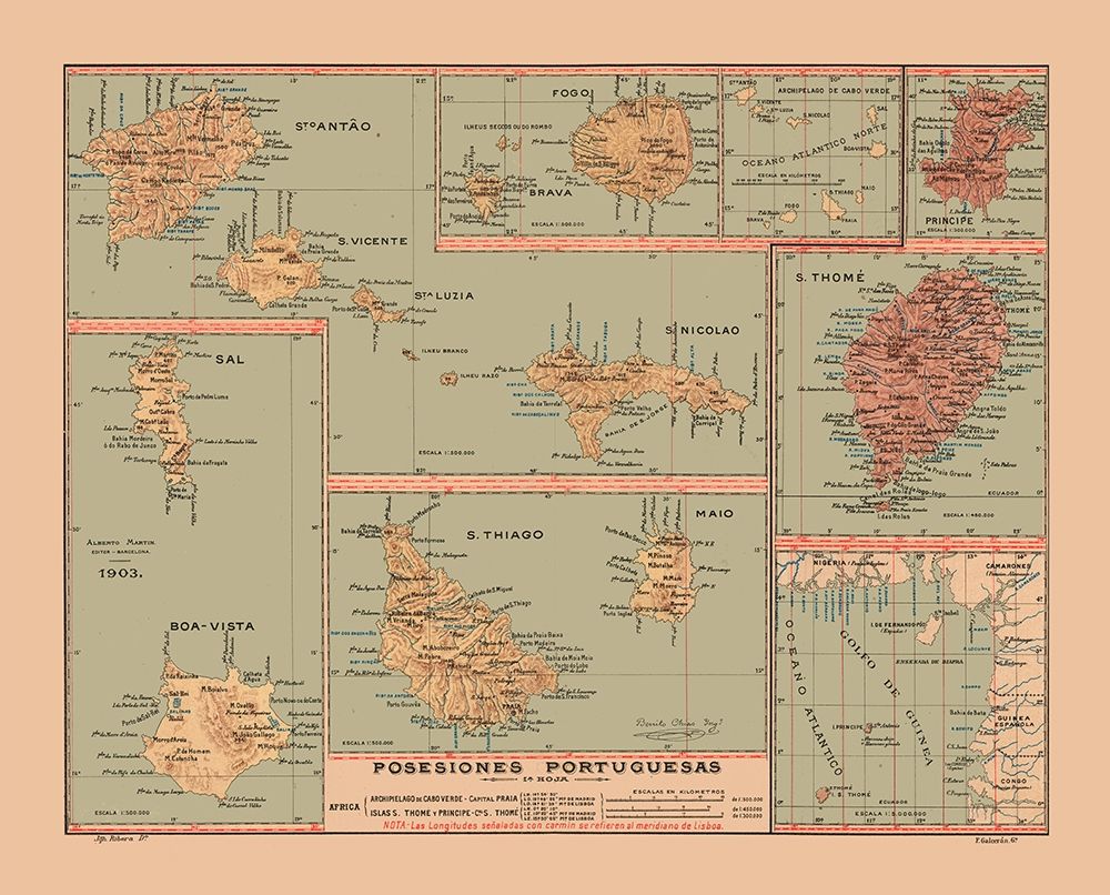 Portuguese Possessions 1903 - Martine 1904 art print by Martine for $57.95 CAD