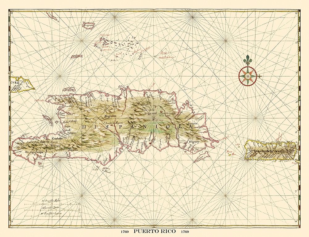 Caribbean Puerto Rico - 1769 art print by Unknown for $57.95 CAD