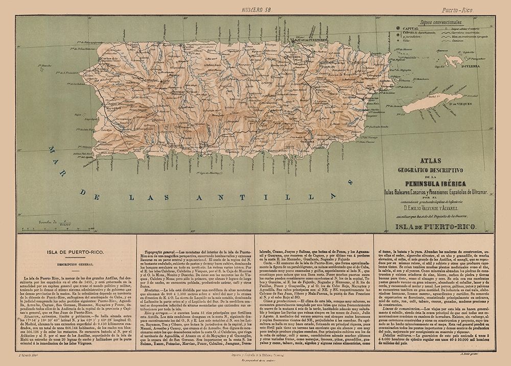 Puerto Rico - Valverde 1880 art print by Valverde for $57.95 CAD