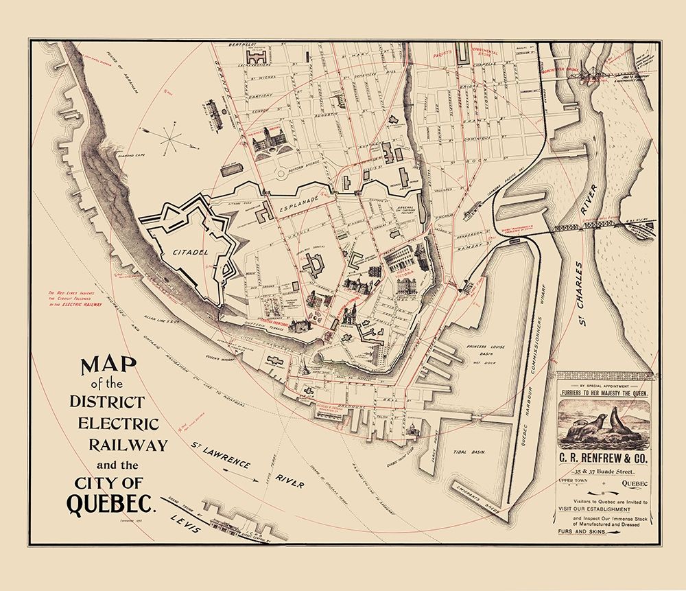 Quebec Electric Railway Canada - 1896 art print by Unknown for $57.95 CAD