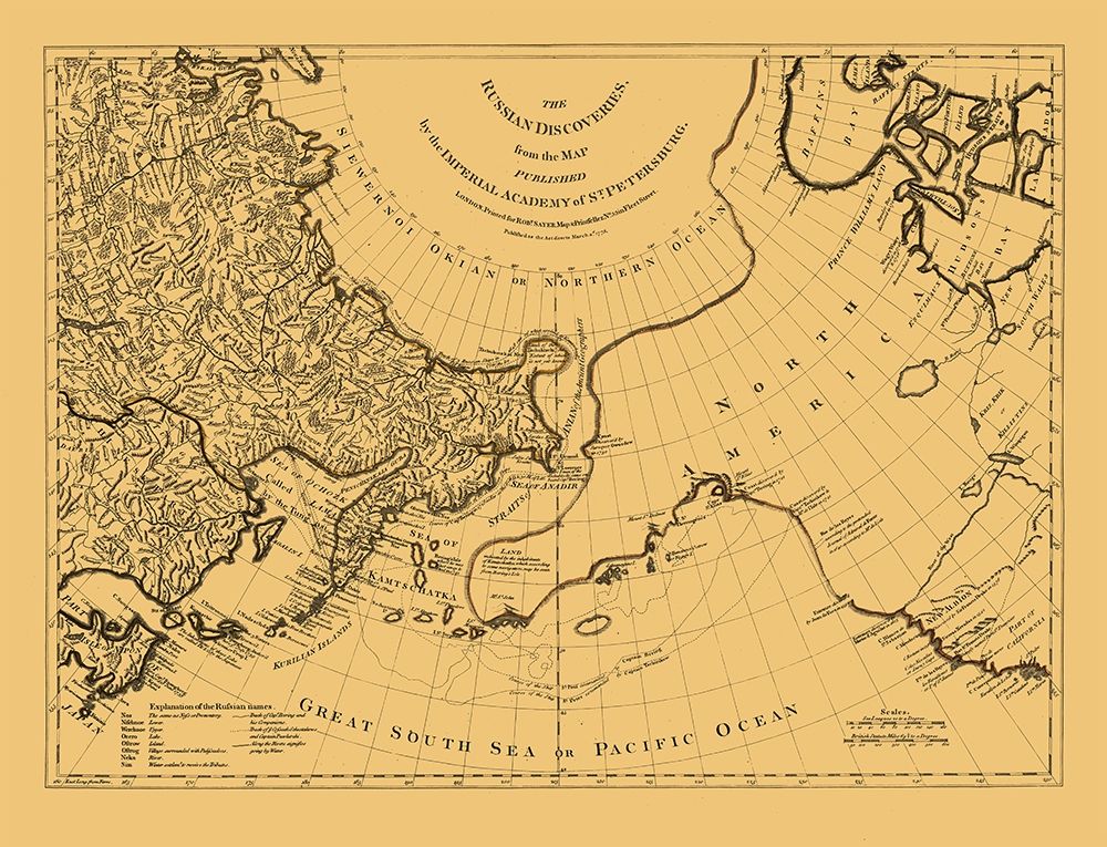 Discoveries Russia Asia - Jefferys 1776 art print by Jefferys for $57.95 CAD