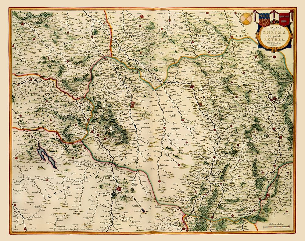 Reims Region France - Blaeu 1635 art print by Blaeu for $57.95 CAD