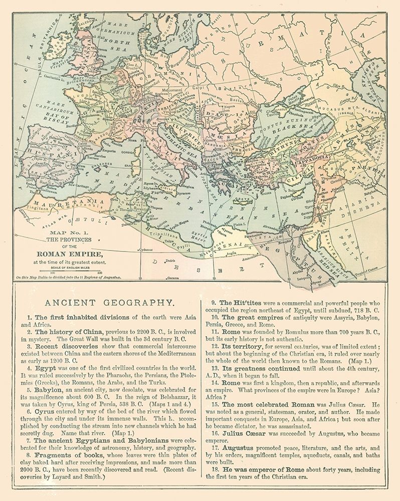 Europe Roman Empire - Monteith 1882 art print by Monteith for $57.95 CAD