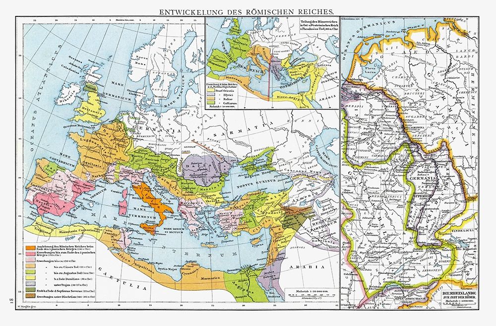 Europe Roman Empire - Droysen 1886 art print by Droysen for $57.95 CAD