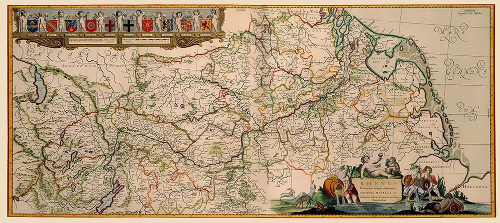 Rhine River Valley Germany - Jansson 1635 art print by Jansson for $57.95 CAD