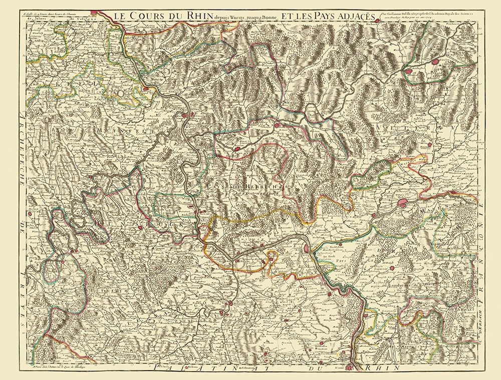 Rhine River Basin Germany - Covens 1787 art print by Covens for $57.95 CAD
