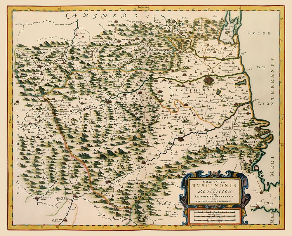 Roussillon France - Blaeu 1662 art print by Blaeu for $57.95 CAD