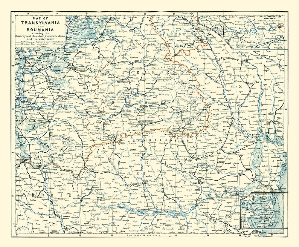 Transylvania Romania - Baedeker 1896 art print by Baedeker for $57.95 CAD