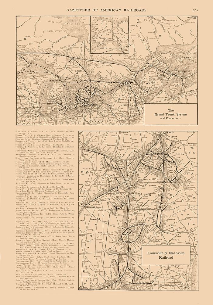 Grand Trunk System, Louisville, Nashville art print by Reynold for $57.95 CAD
