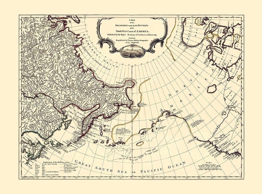 North West Coast America Russian Discoveries art print by Jeffreys for $57.95 CAD
