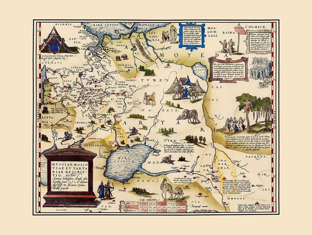 Siberia Russia - Ortelius 1575 art print by Ortelius for $57.95 CAD