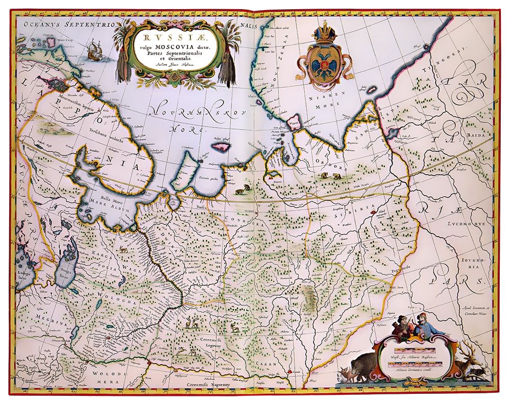 Moscovia Russia - Blaeu 1638 art print by Blaeu for $57.95 CAD
