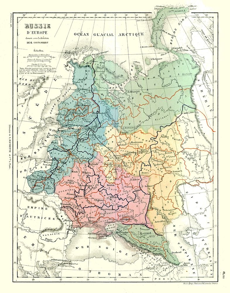 Europe Russia - Cortambert 1880 art print by Cortambert for $57.95 CAD