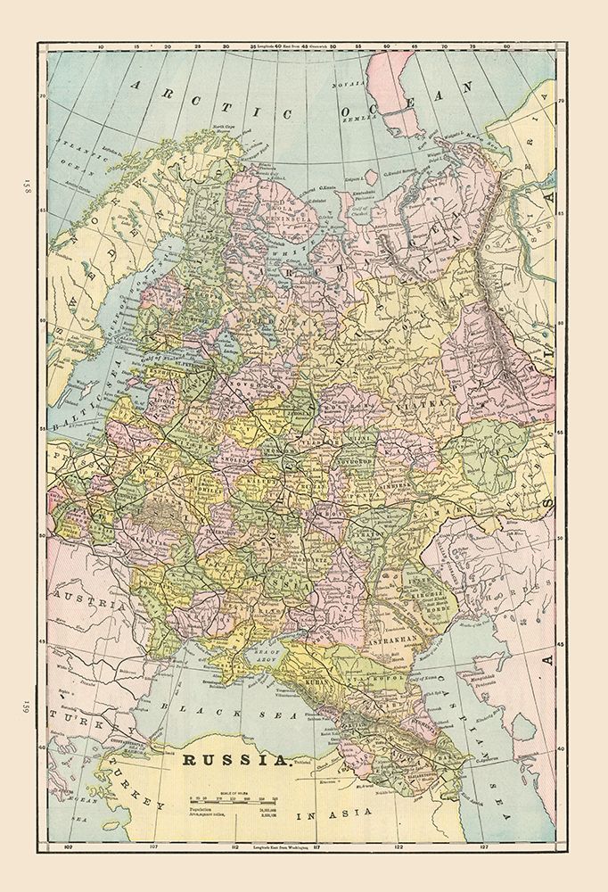 Russia - Cram 1892 art print by Cram for $57.95 CAD