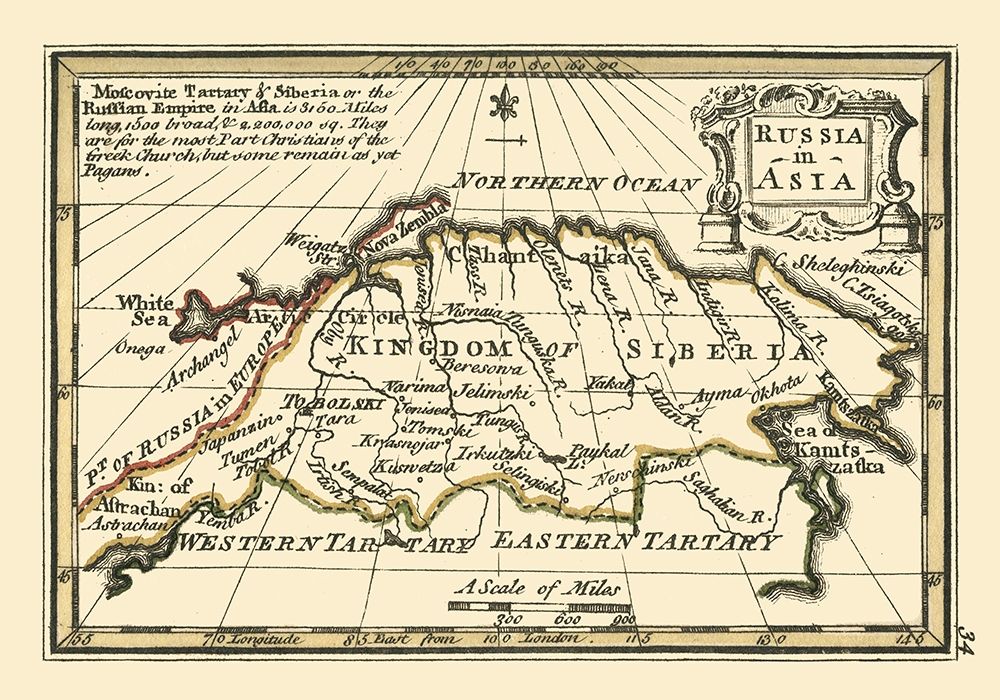 Asia Russia - Bowen 1758 art print by Bowen for $57.95 CAD