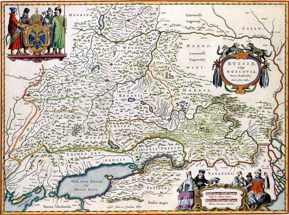 Moscow Russia - Blaeu 1665 art print by Blaeu for $57.95 CAD