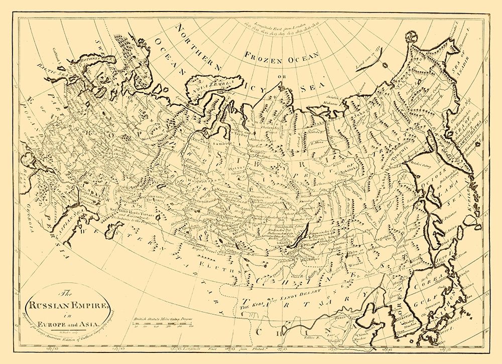 Russian Empire in Europe Asia Russia - Carey 1795 art print by Cary for $57.95 CAD