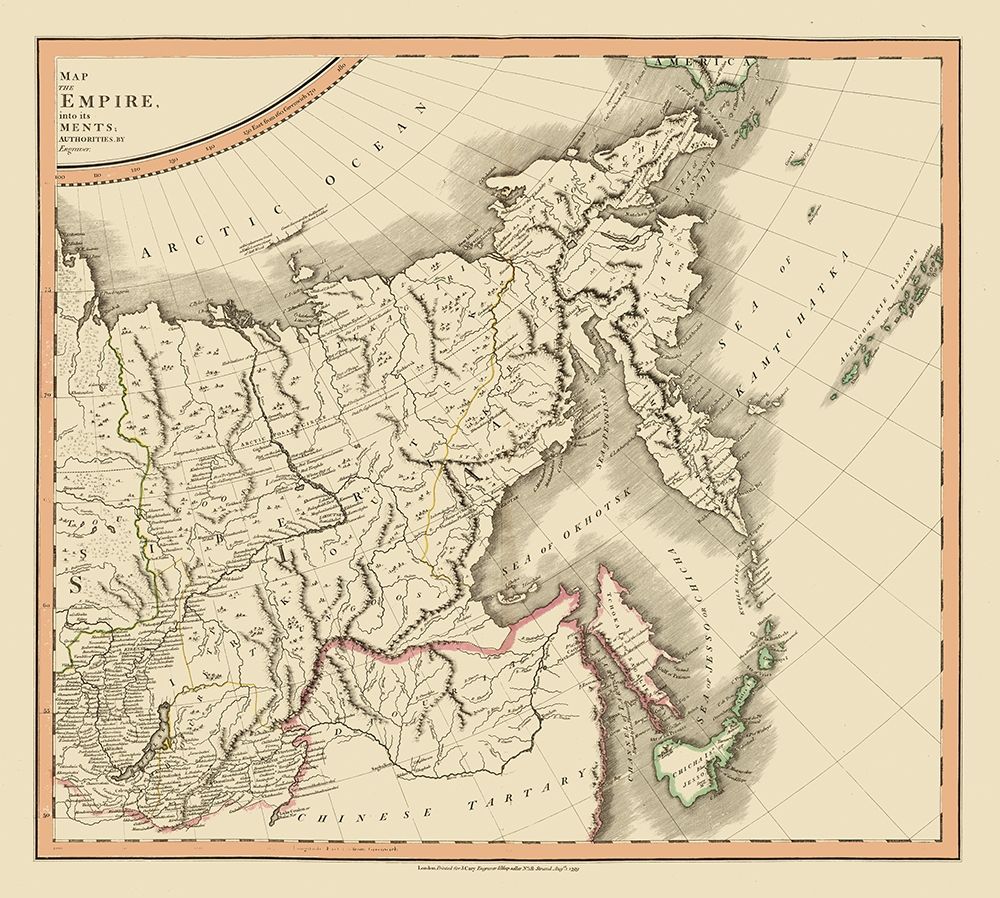 Russian Empire in Asia Russia - Cary 1799 art print by Cary for $57.95 CAD