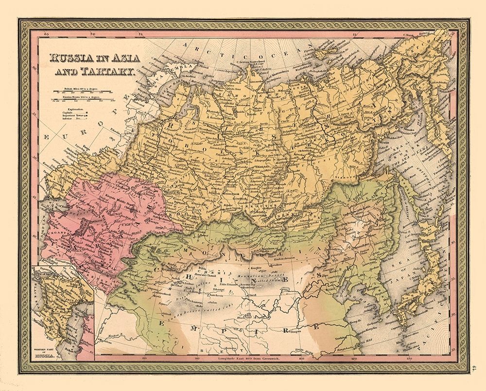 Asia Tartary Russia - Mitchell 1849 art print by Mitchell for $57.95 CAD