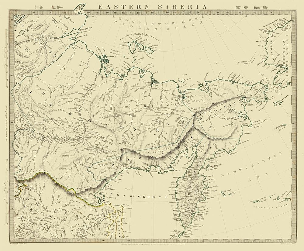 Asia Eastern Siberia Russia - Chapman 1838 art print by Chapman for $57.95 CAD