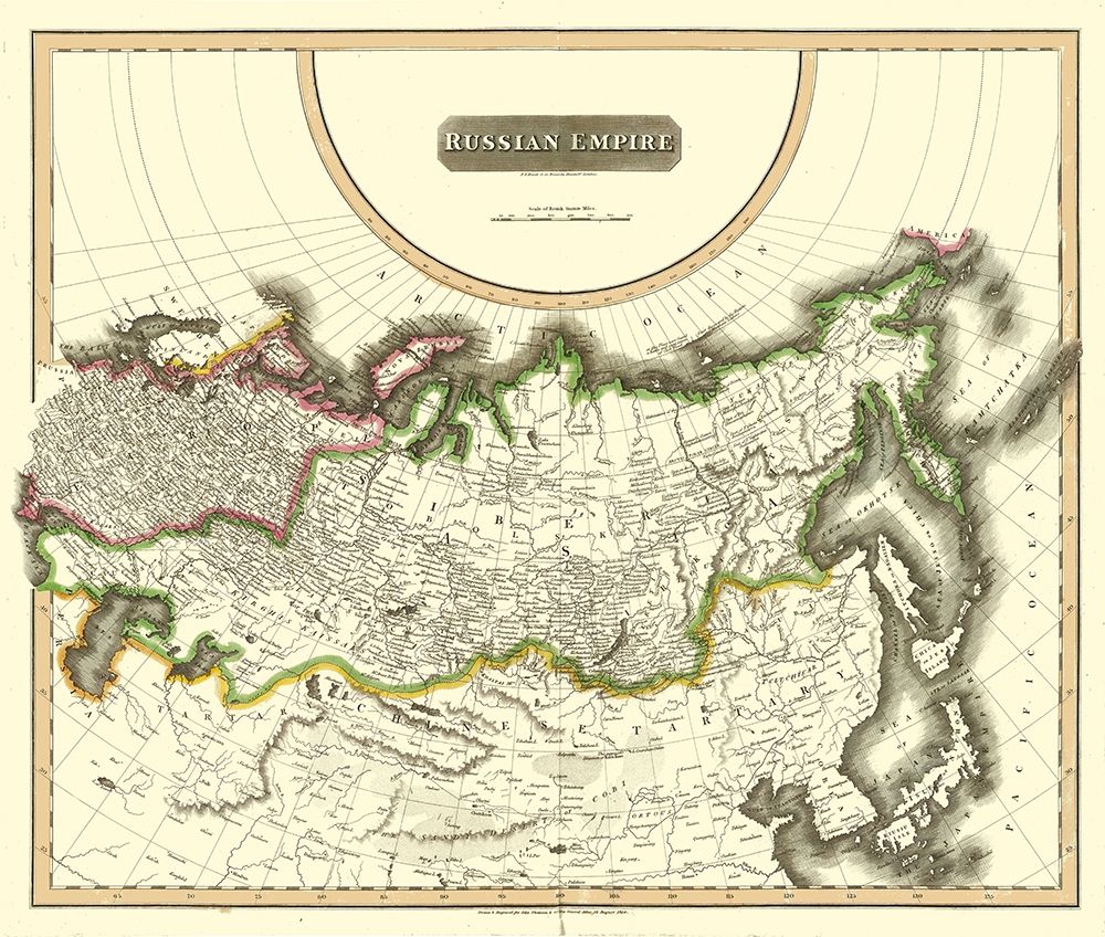 Russian Asia Empire Russia - Thomson 1814 art print by Thomson for $57.95 CAD