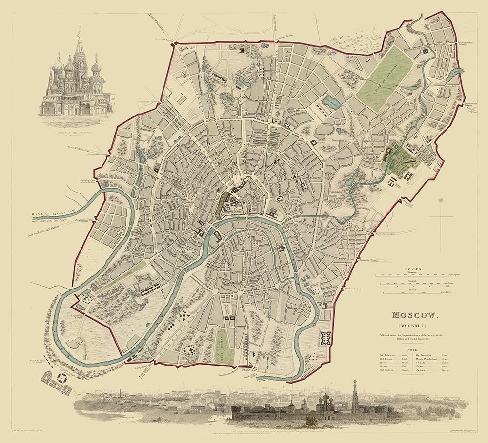 Moscow Russia Europe - Baldwin 1836 art print by Baldwin for $57.95 CAD