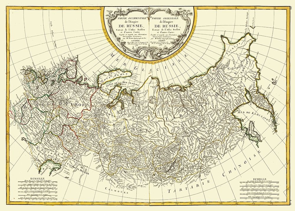 Russian Empire Europe Asia Russia - Bonne 1785 art print by Bonne for $57.95 CAD