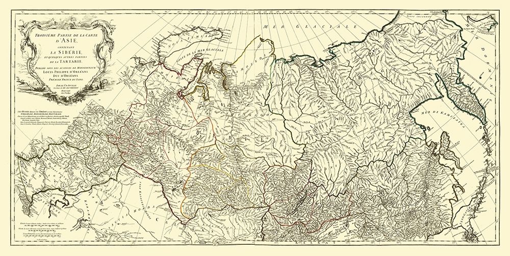 Siberia Russia Asia Tartary - DAnville 1753 art print by D Anville for $57.95 CAD
