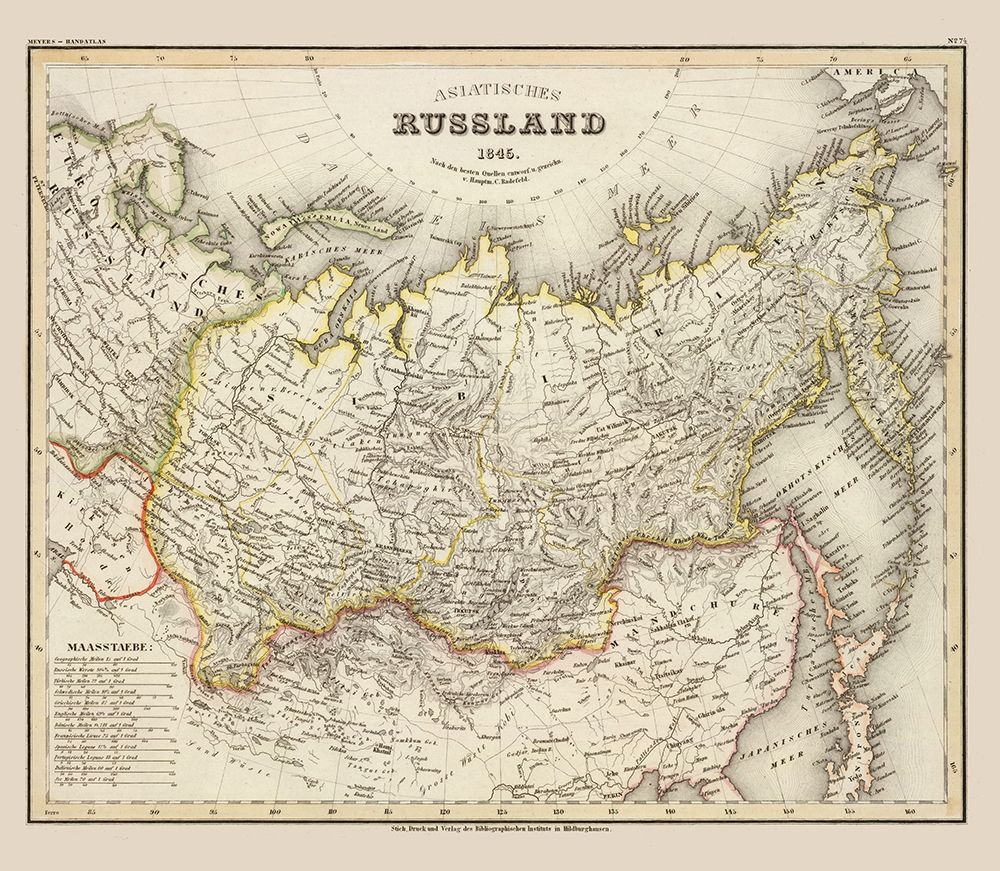 Asia Russia - Stich 1845 art print by Stich for $57.95 CAD