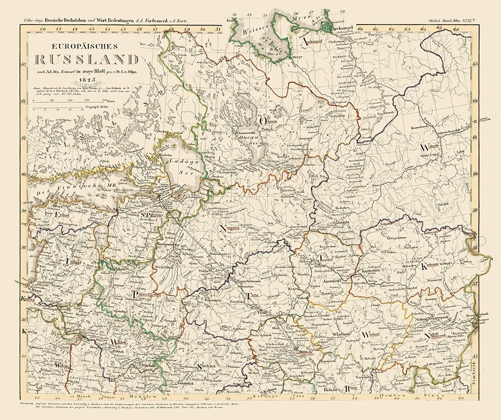 Europe Russia - Stieler 1850 art print by Stieler for $57.95 CAD