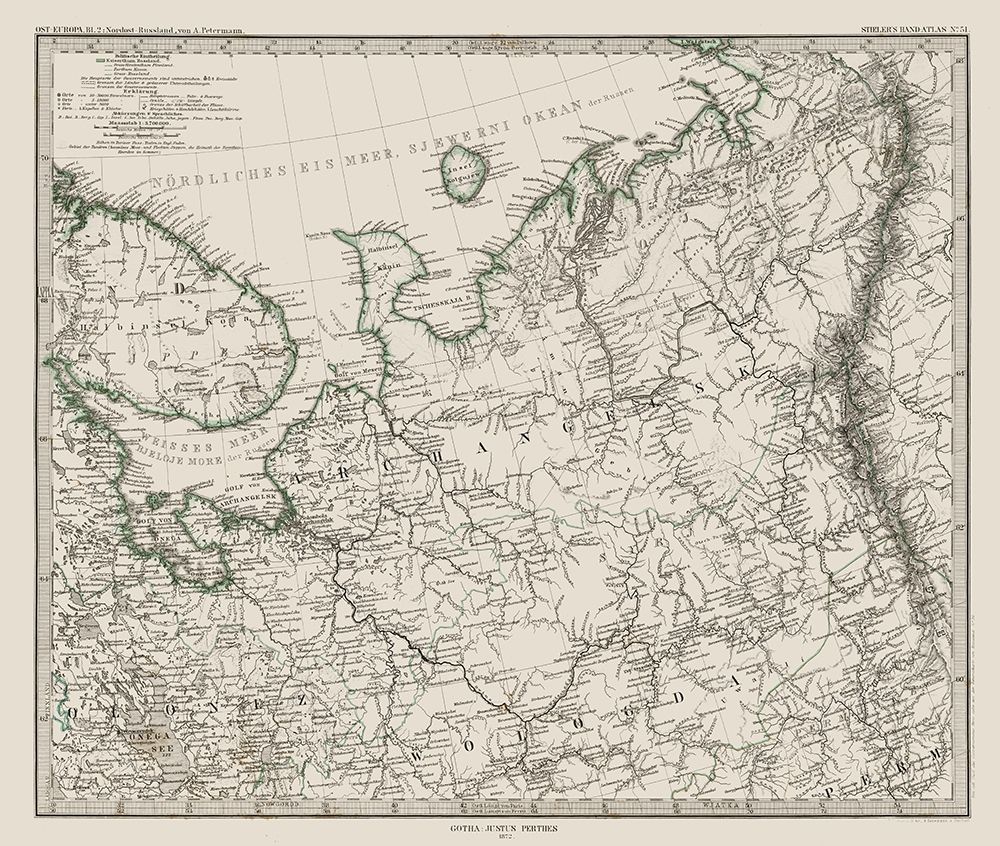 Western Russia - Perthes 1872 art print by Perthes for $57.95 CAD