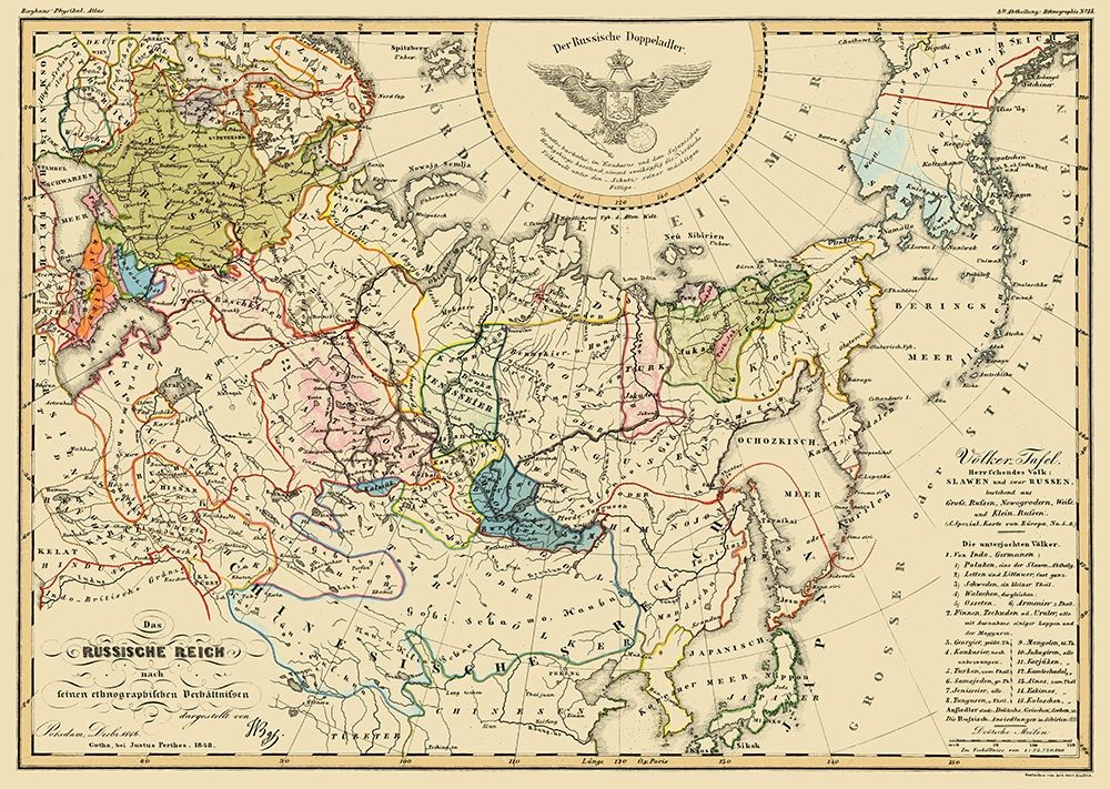 Russian Empire Russia - Perthes 1848 art print by Perthes for $57.95 CAD