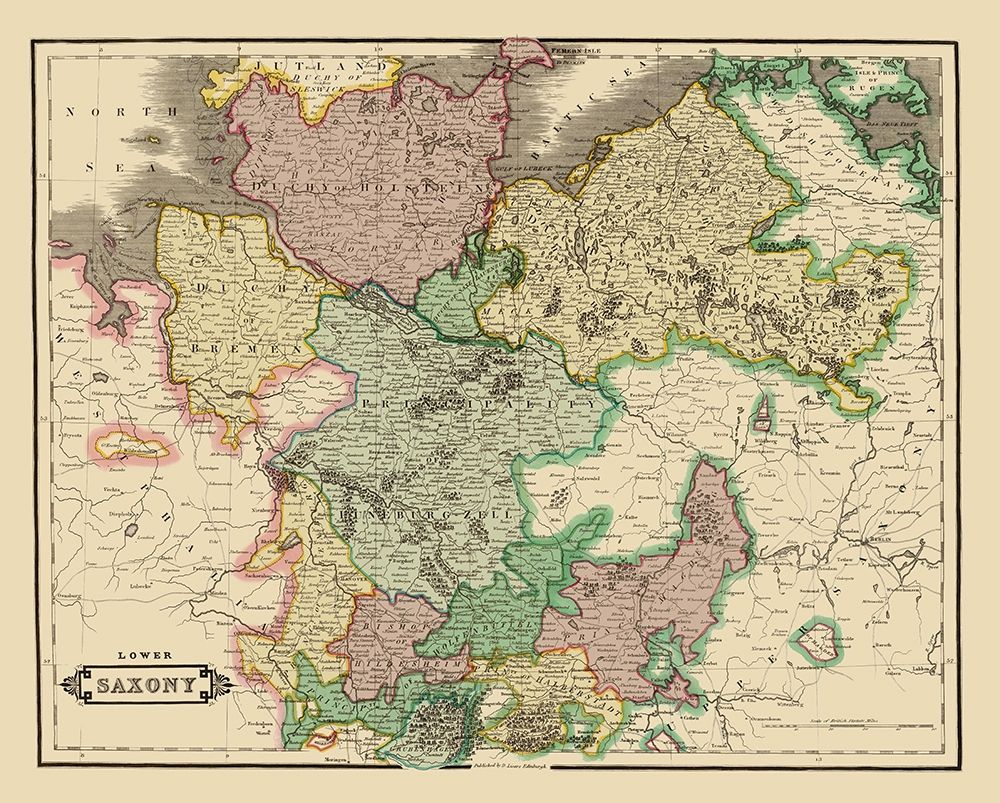 Lower Saxony Germany - Hamilton 1831 art print by Hamilton for $57.95 CAD