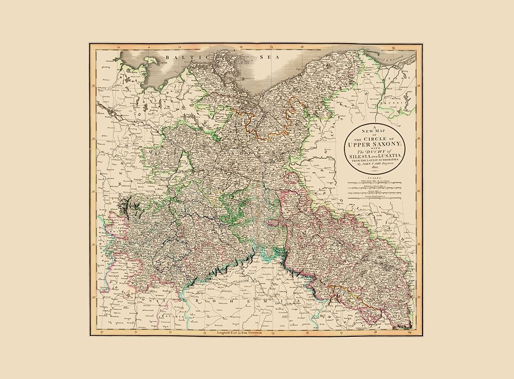 Upper Saxony Duchy of Silesia Lusatia Poland art print by Cary for $57.95 CAD