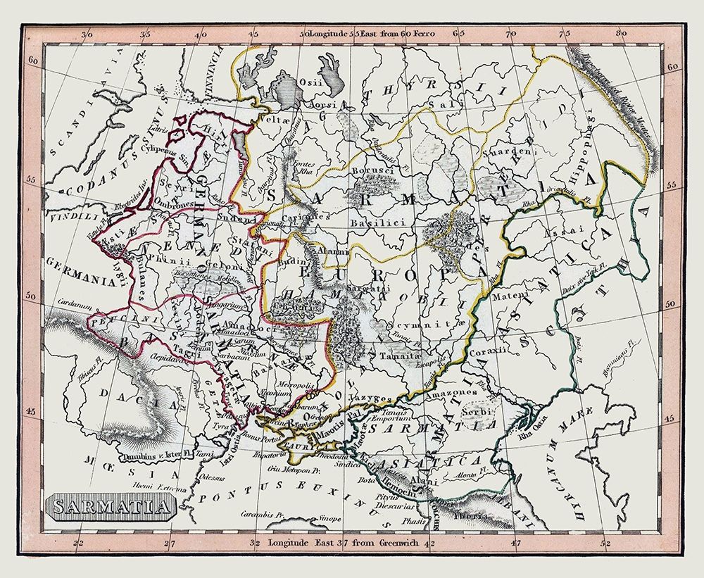Middle East Sarmatia - Fenner 1830 art print by Fenner for $57.95 CAD