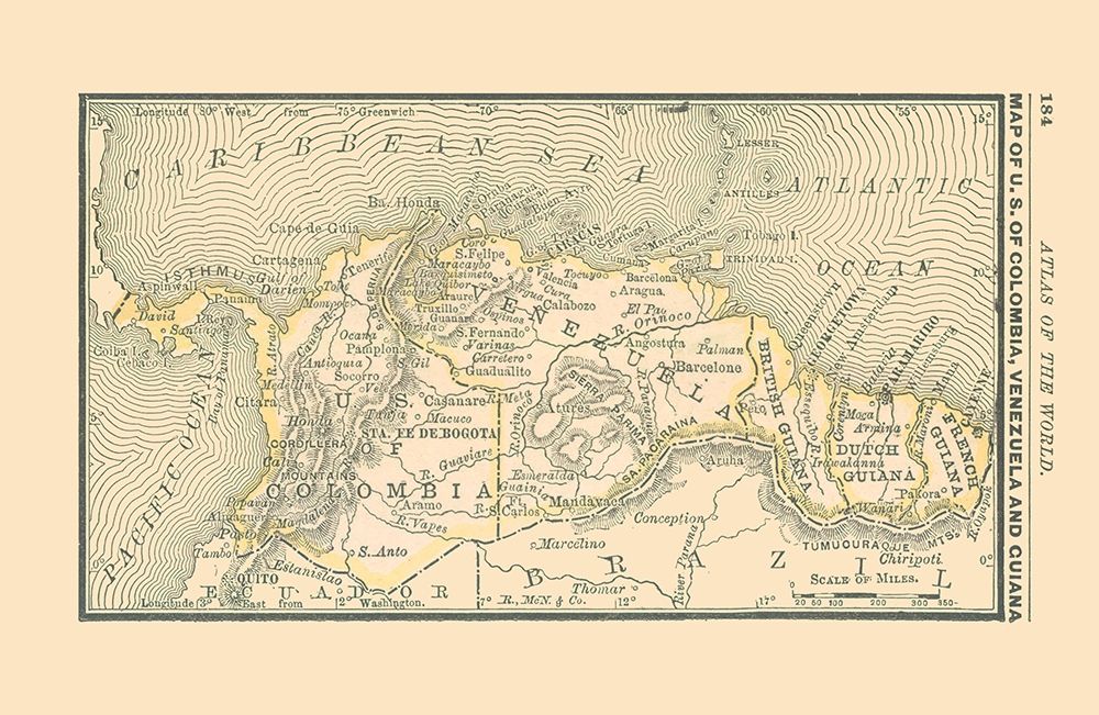 Southern South America - Alden 1886 art print by Alden for $57.95 CAD