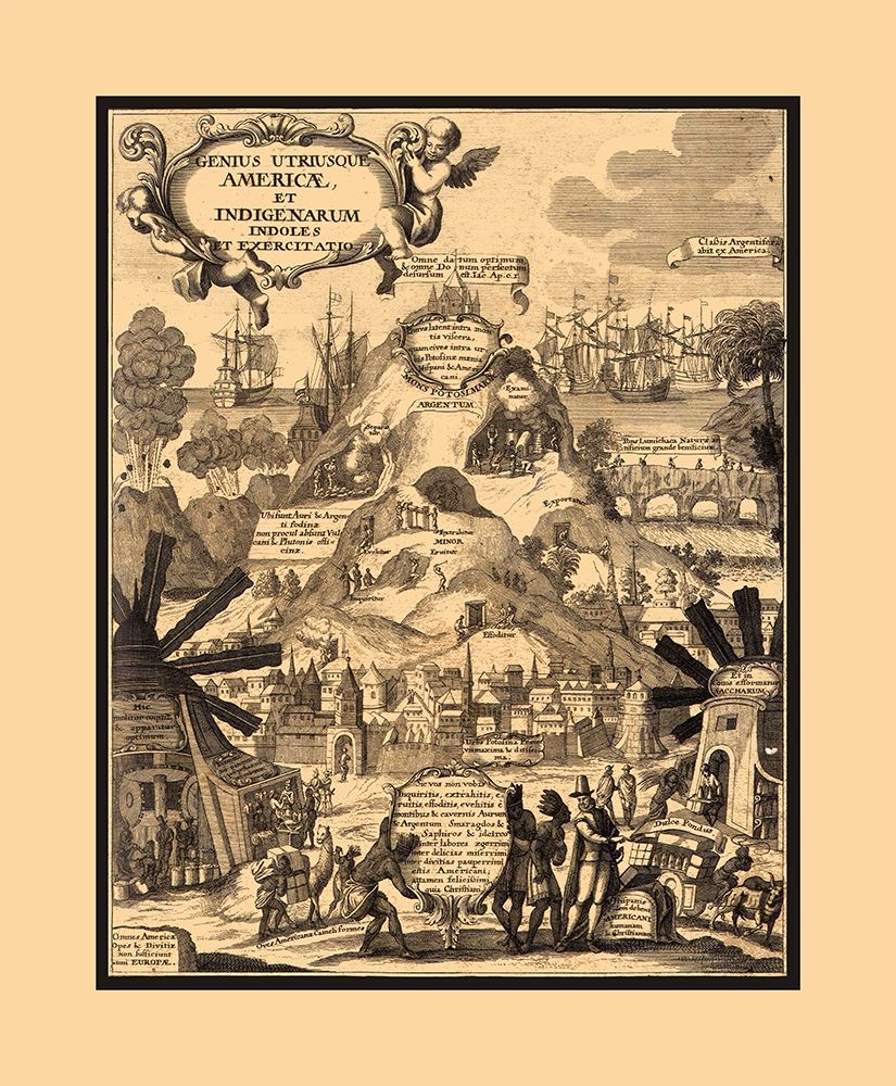 South America Natural Riches - 1703 art print by Unknown for $57.95 CAD